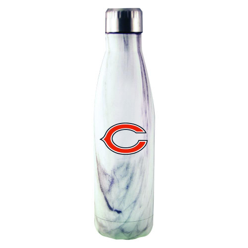 Chicago Bears Marble Stainless Steel Water Bottle