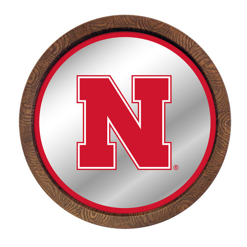 Nebraska Cornhuskers Barrel Top Mirrored Wall Sign