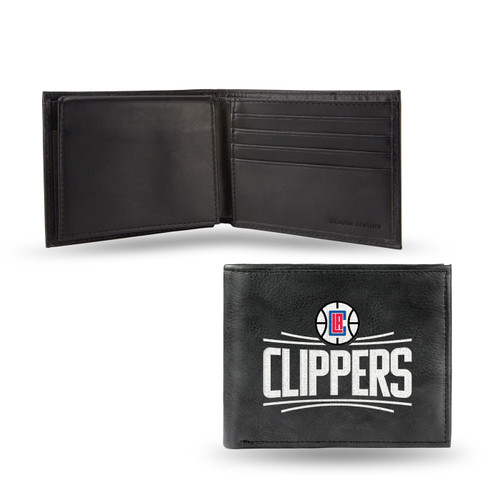 Los Angeles Clippers Embroidered Leather Billfold Wallet