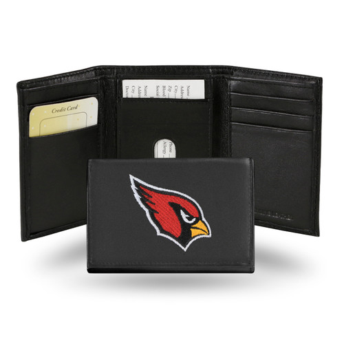 Arizona Cardinals Embroidered Leather Tri-Fold Wallet