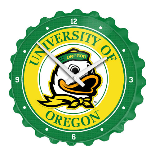Oregon Ducks Bottle Cap Wall Clock