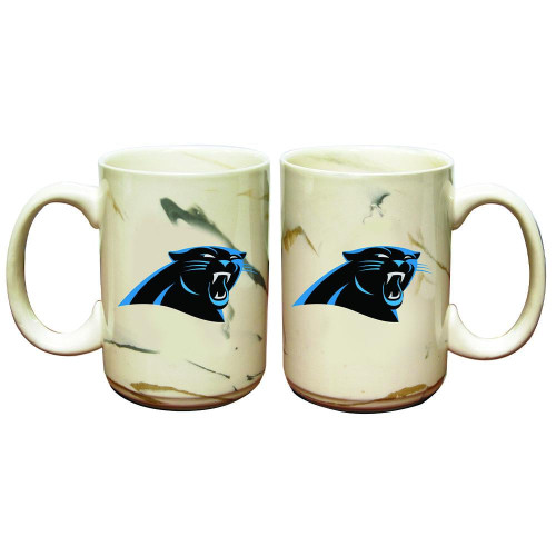 Carolina Panthers Marble Ceramic Mug
