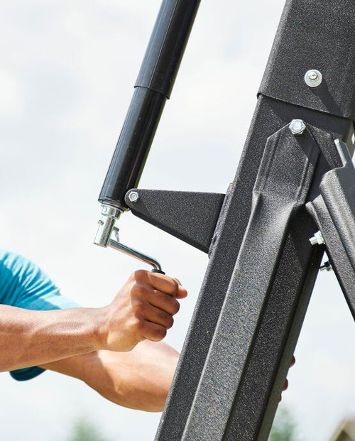 Spalding The Beast 54" Glass Portable Basketball Hoop Sports Unlimited