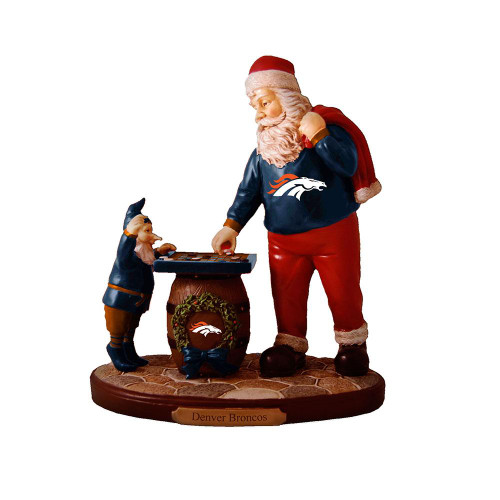 Denver Broncos Checkerboard Santa