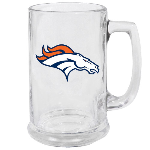 Denver Broncos 15 oz. Decal Glass Stein