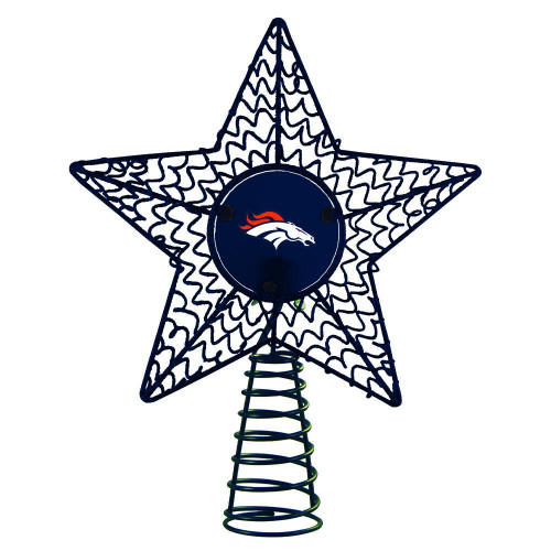 Denver Broncos Metal Star Tree Topper