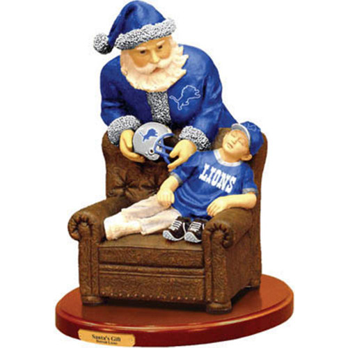 Detroit Lions Santa's Gift Figurine