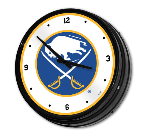 Buffalo Sabres Retro Lighted Wall Clock