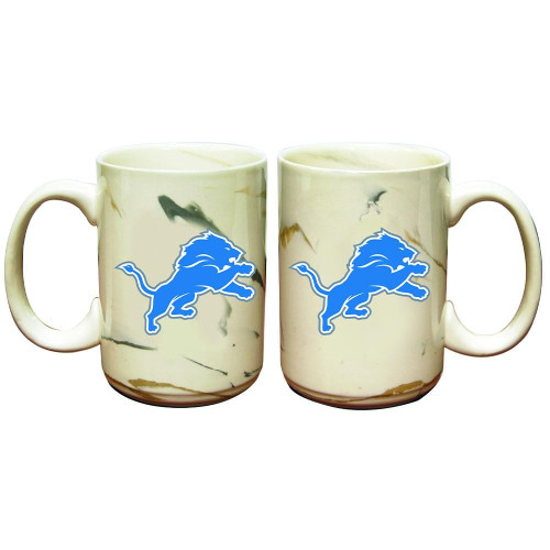 Detroit Lions Marble Ceramic Mug