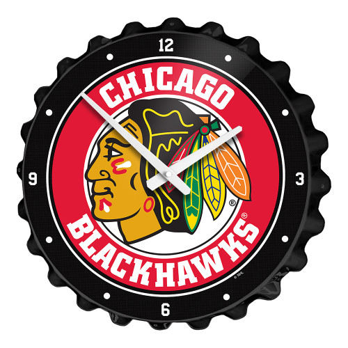 Chicago Blackhawks Bottle Cap Wall Clock