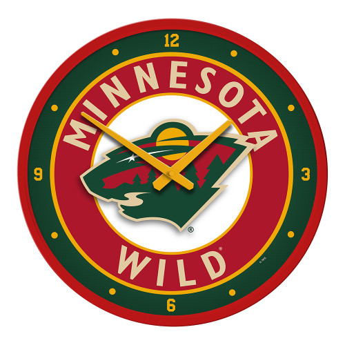 Minnesota Wild Modern Disc Wall Clock