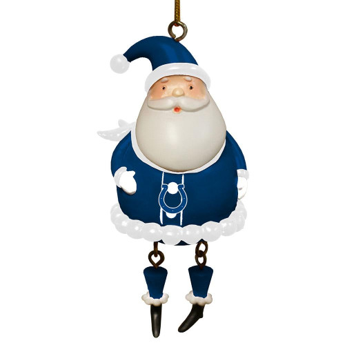 Indianapolis Colts Dangle Legs Santa Ornament