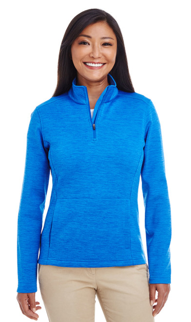 Devon & Jones Women's Newbury Melange Fleece Quarter-Zip