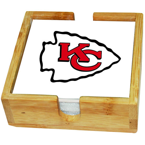 Kansas City Chiefs Team Logo Square Coaster Set