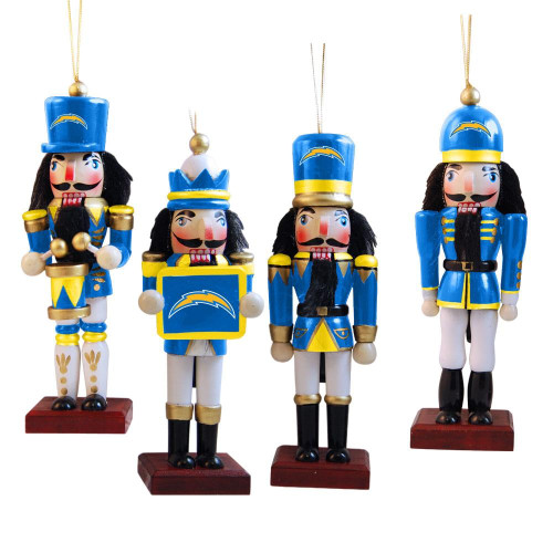 Los Angeles Chargers 4 Pack Nutcracker Ornament