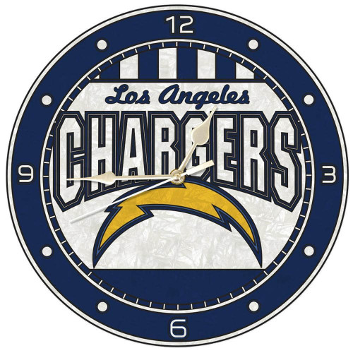 Los Angeles Chargers Art Glass Clock