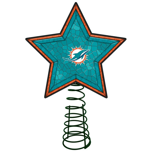 Miami Dolphins Mosaic Tree Topper