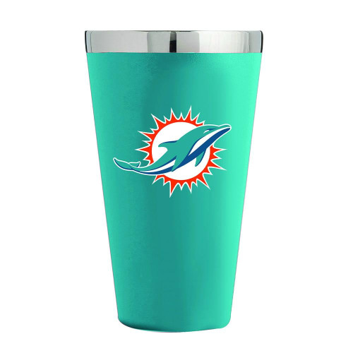 Miami Dolphins 16 oz. Matte Finish Stainless Steel Pint