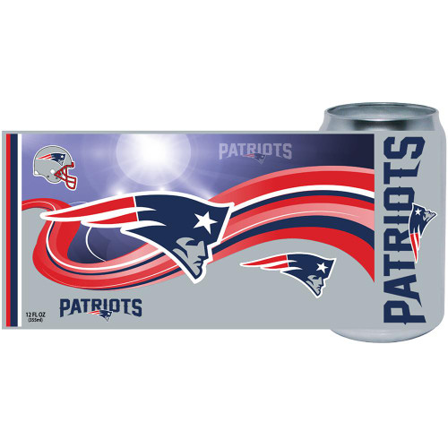 New England Patriots 16 oz. Chrome Decal Can