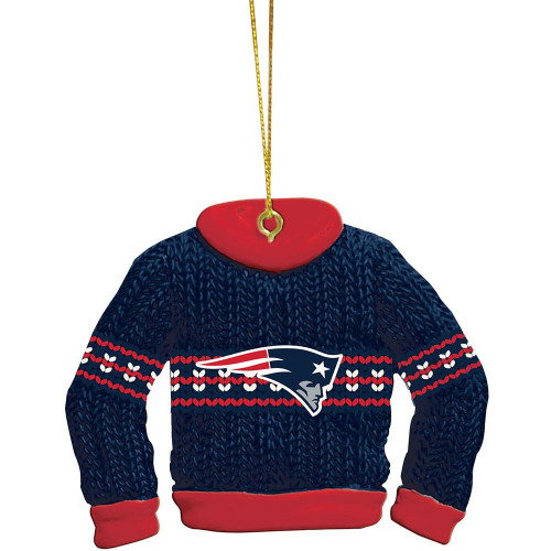 New England Patriots Ugly Sweater Ornament