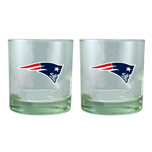 New England Patriots 2 Pack Rocks Glass