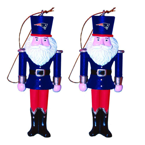 New England Patriots 2 Pack Nutcracker Ornament