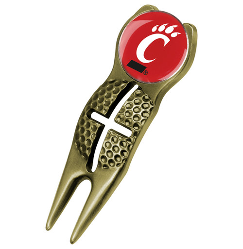 Cincinnati Bearcats Gold Crosshairs Divot Tool