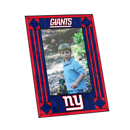 New York Giants Art Glass Picture Frame