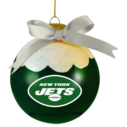 New York Jets Glass Ball Ornament