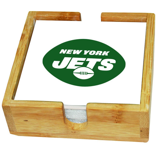 New York Jets Team Logo Square Coaster Set