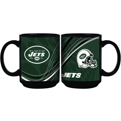 New York Jets 15 oz. Dynamic Style Black Mug