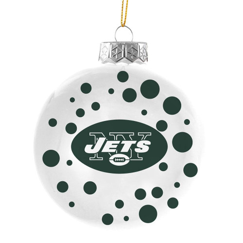 New York Jets Polka Dot Ball Ornament