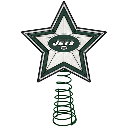 New York Jets Art Glass Tree Topper