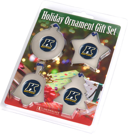 Kent State Golden Flashes Christmas Ornament Gift Set