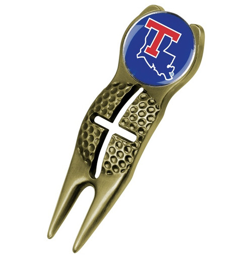 Louisiana Tech Bulldogs Gold Crosshairs Divot Tool
