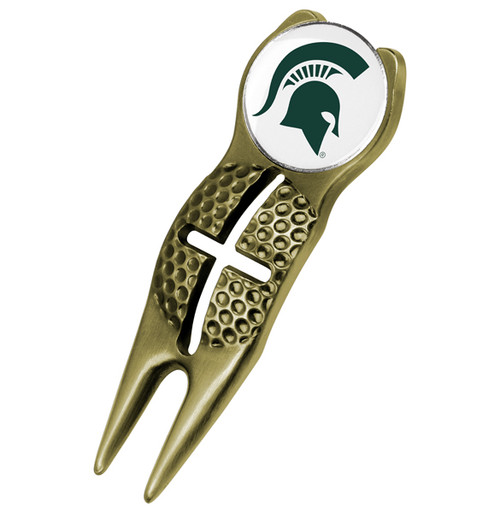 Michigan State Spartans Gold Crosshairs Divot Tool