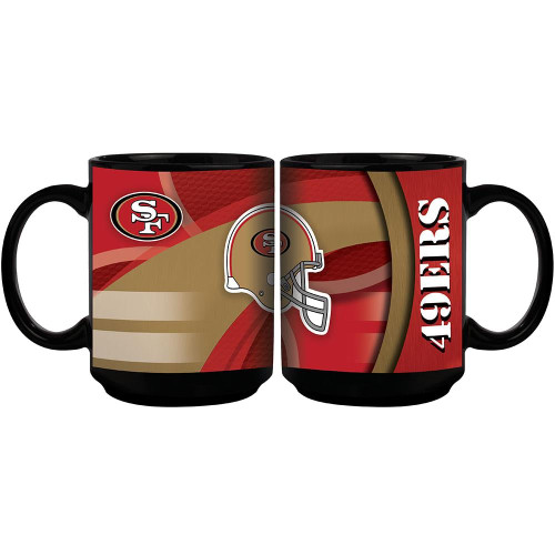 San Francisco 49ers 15 oz. Black Carbon Fiber Mug