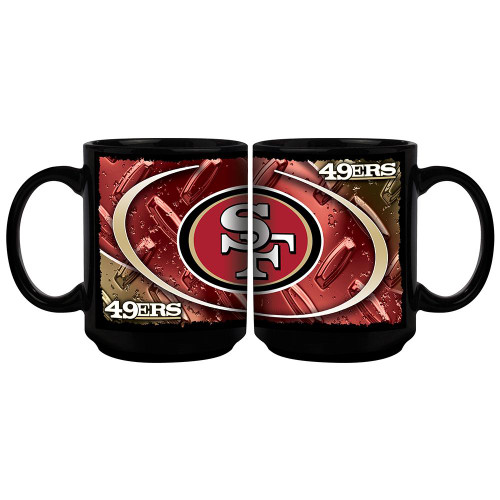 San Francisco 49ers 15 oz. Black Diamond Plate Mug