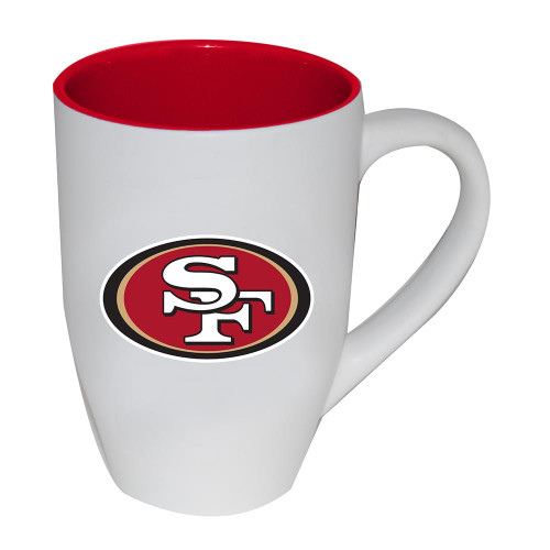 San Francisco 49ers 20 oz. 2 Tone White Matte Mug