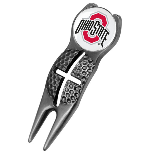 Ohio State Buckeyes Black Crosshairs Divot Tool