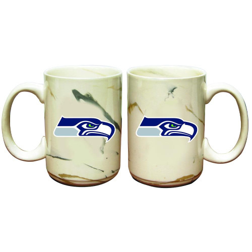 Seattle Seahawks Marble Ceramic Mug