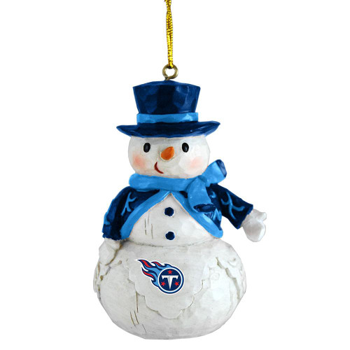 Tennessee Titans Woodland Snowman Ornament