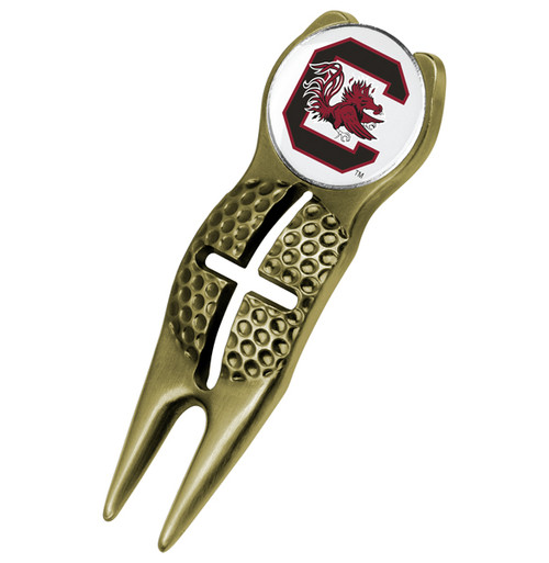 South Carolina Gamecocks Gold Crosshairs Divot Tool