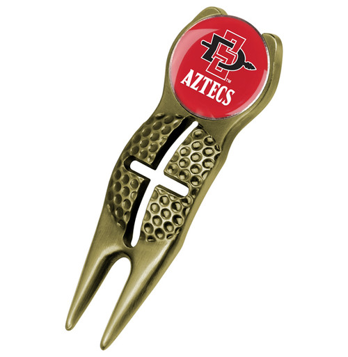 San Diego State Aztecs Gold Crosshairs Divot Tool