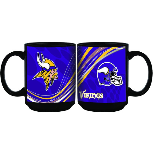 Minnesota Vikings 15 oz. Dynamic Style Black Mug
