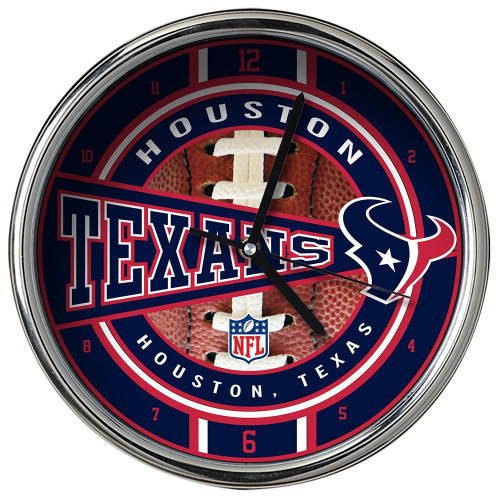 Houston Texans Chrome Clock