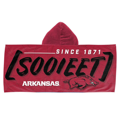 Arkansas Razorbacks Hooded Youth Beach Towel