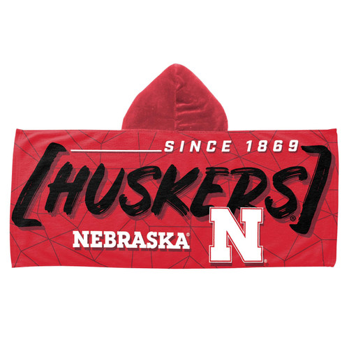 Nebraska Cornhuskers Hooded Youth Beach Towel