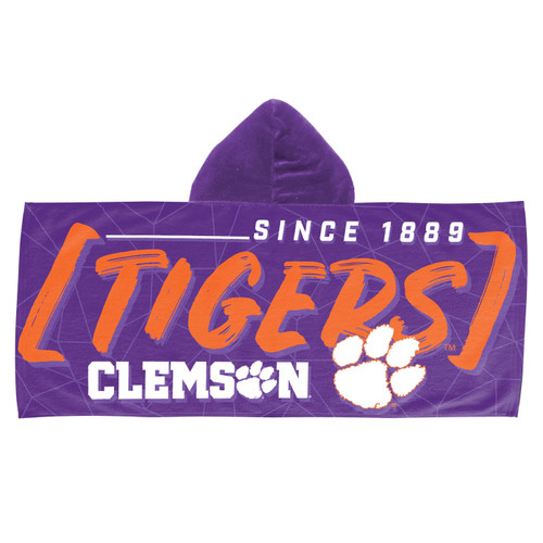 Clemson Tigers Hooded Youth Beach Towel