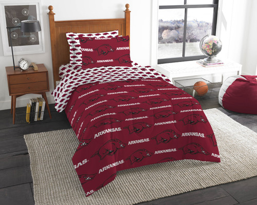 Arkansas Razorbacks 5 Piece Twin Bed in a Bag Set